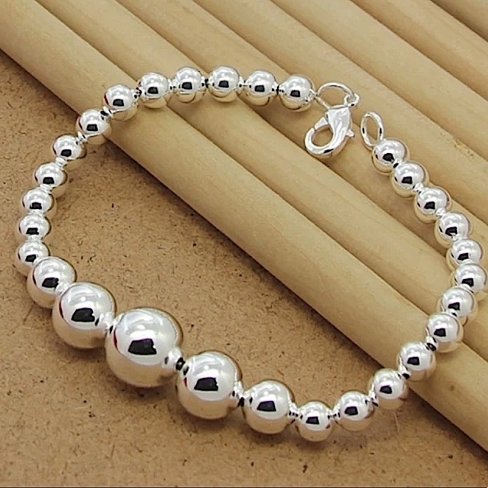 Sterling Silver Beaded Ball Bracelet